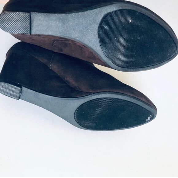 New Directions 'Tarby' Women's 7.5 Brown Faux Suede Wedge Bootie - Picture 6 of 9